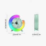 Mini Table Fan with RGB Color - Image 7