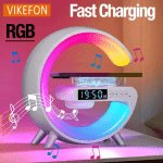 G-Shape RGB Lamp with Wireless Charger, Speaker, Clock - Image 3