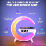 G-Shape RGB Lamp with Wireless Charger, Speaker, Clock - Image 2