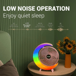 Mini Table Fan with RGB Color - Image 3