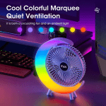 Mini Table Fan with RGB Color - Image 2