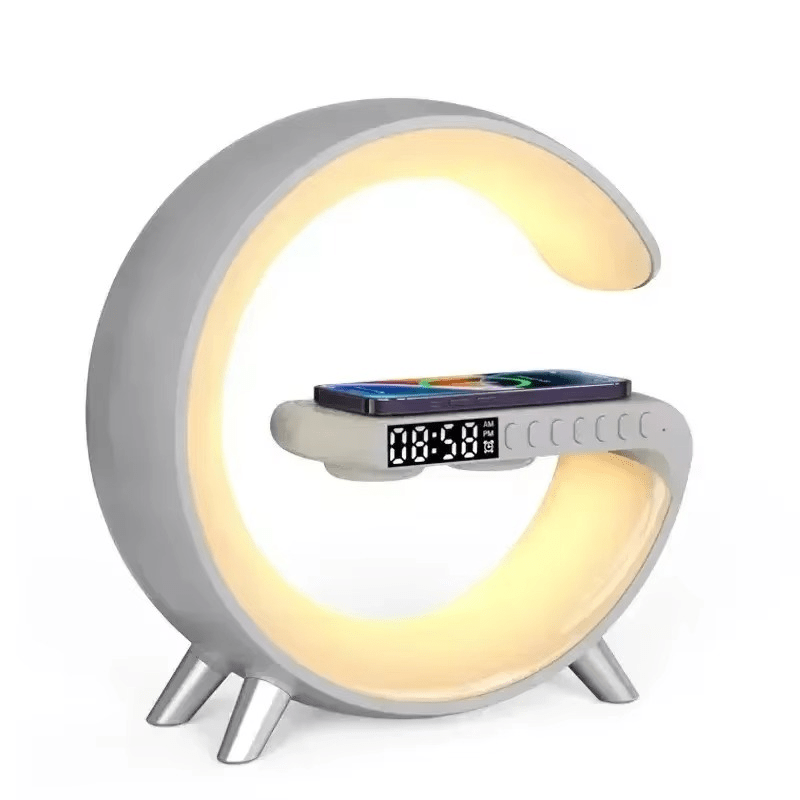 G-Shape RGB Lamp with Wireless Charger, Speaker, Clock - Image 5